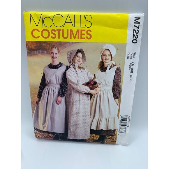 McCall's Pioneer Costumes Sress Sewing Pattern Sz 8P 10P M7220 - uncut - Picture 1 of 3